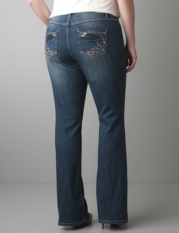 Peacock slim boot jean by Lane Bryant