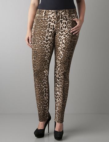 Leopard print slim fit jean by Seven7