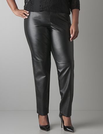 Faux leather front legging by Lane Bryant