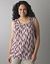 Feather Print Pleated Tank by Lane Bryant