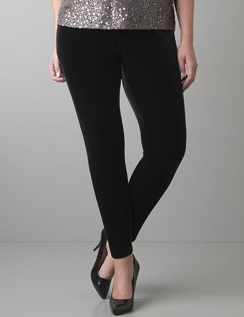Plus size velvet legging by Lane Bryant