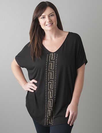 Studded V-neck top by Seven7