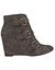 Buckled tall wedge boot by Lane Bryant