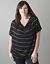 Striped cowl neck tee by Seven7