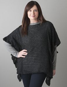 Open stitch poncho sweater by Lane Bryant