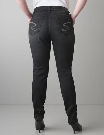 Embellished sateen skinny jean by Seven7