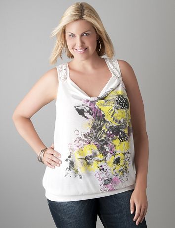 Crochet racer back tank by Lane Bryant