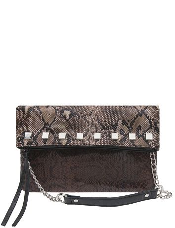 Two tone snakeskin clutch by Lane Bryant