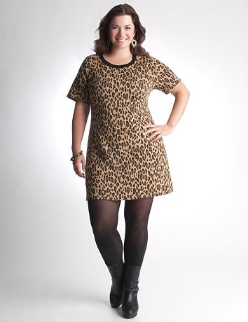Animal print sweater dress by Lane Bryant