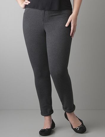 Full Figure Slim Fit Knit Pant by Lane Bryant