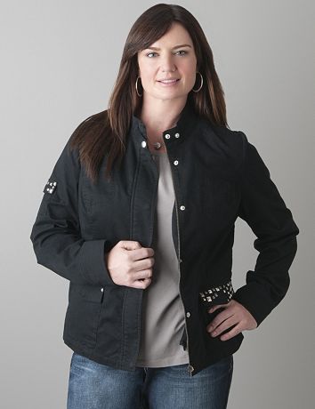 Embellished military jacket by Lane Bryant