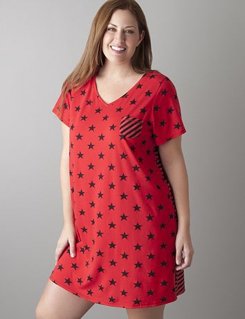 Stars and stripes sleep shirt by Cacique