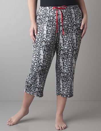Tru to You python print cropped sleep pant by Cacique
