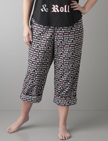Rock & Roll woven sleep pant by Cacique