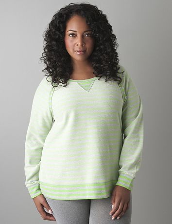 Plus Size Reversible Stripe Sweatshirt
