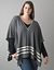 Striped poncho by Lane Bryant