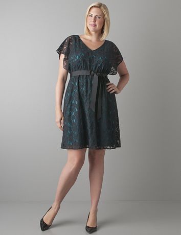 Color pop lace dress by Lane Bryant