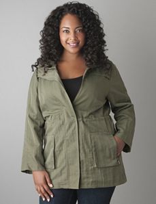 Hooded anorak jacket by Lane Bryant