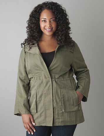 Hooded anorak jacket by Lane Bryant