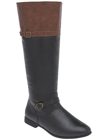 Colorblock riding boot by Lane Bryant