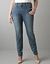 Leather accent skinny jean by Seven7