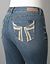 Leather accent skinny jean by Seven7