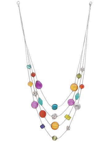Nested glass bead necklace by Lane Bryant