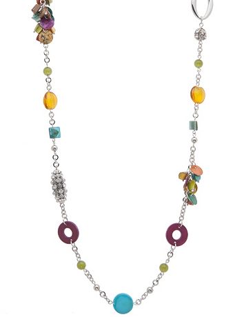 Shell and rhinestone necklace by Lane Bryant