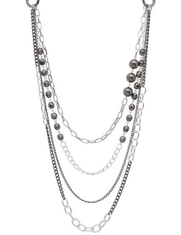 Bead and chain layered necklace by Lane Bryant