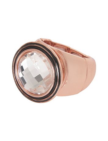 Rose goldtone cocktail ring by Lane Bryant