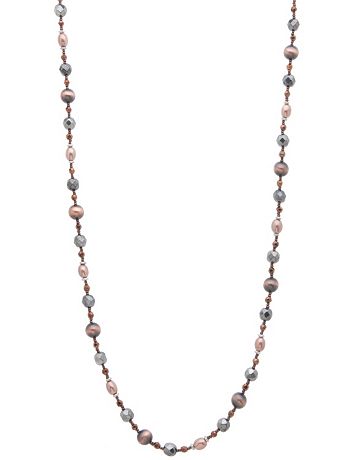 Chocolate finish bead necklace by Lane Bryant
