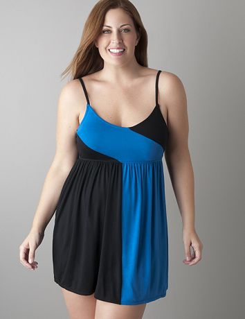 Cross colorblock chemise by Cacique