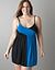 Cross colorblock chemise by Cacique