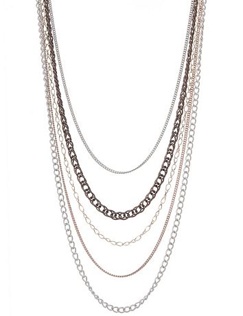Long multi chain necklace by Lane Bryant
