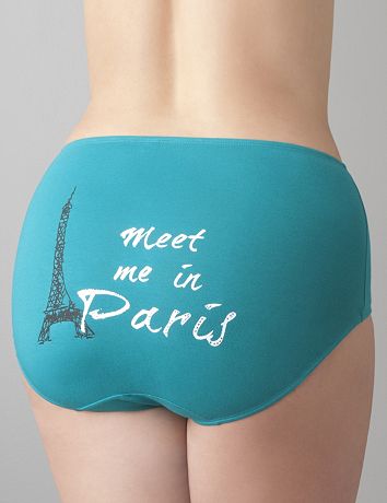 Paris cotton brief panty by Cacique