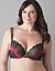 Contrast lace plunge bra by Cacique