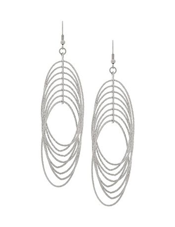 Dusted silvertone drop earrings by Lane Bryant