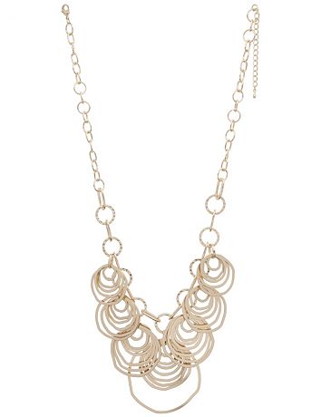 Goldtone hammered necklace by Lane Bryant