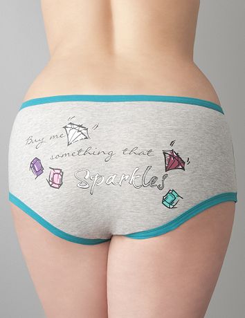 Sparkles cotton boyshort panty by Cacique