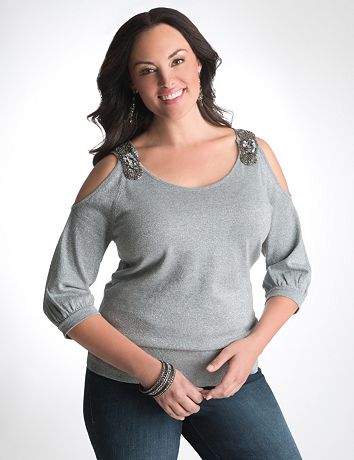 Plus Size Embellished Sweater by Lane Bryant