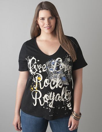 Royalty embellished tee by Lane Bryant