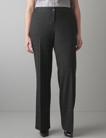 Windowpane patterned trouser by Lane Bryant