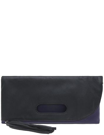Fold over colorblock clutch by Lane Bryant