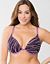 Solid & zebra print reversible plunge by Cacique