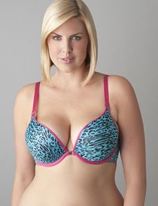 Solid & animal print reversible plunge by Cacique