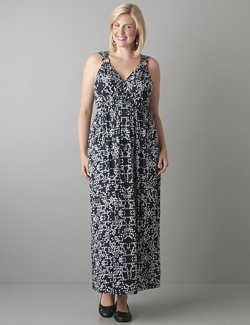 Ring strap maxi dress by Lane Bryant