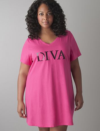 Sequin diva sleep shirt by Cacique