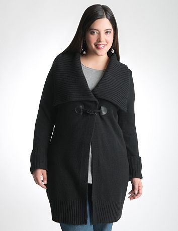 Plus Size Toggle Cardigan by Lane Bryant