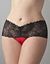 Full Figure Satin & Lace Crotchless Thong Panty