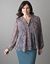 Plus Size Pintuck Paisley Blouse